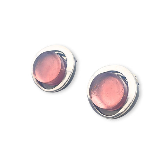Rose Eclipse Clip Earrings
