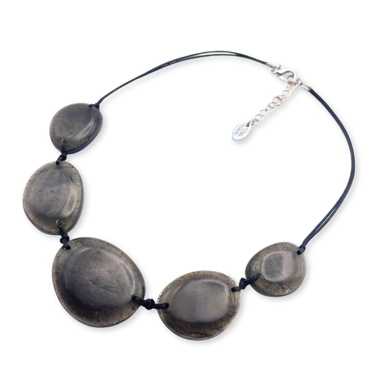 Black Pebble Small Necklace