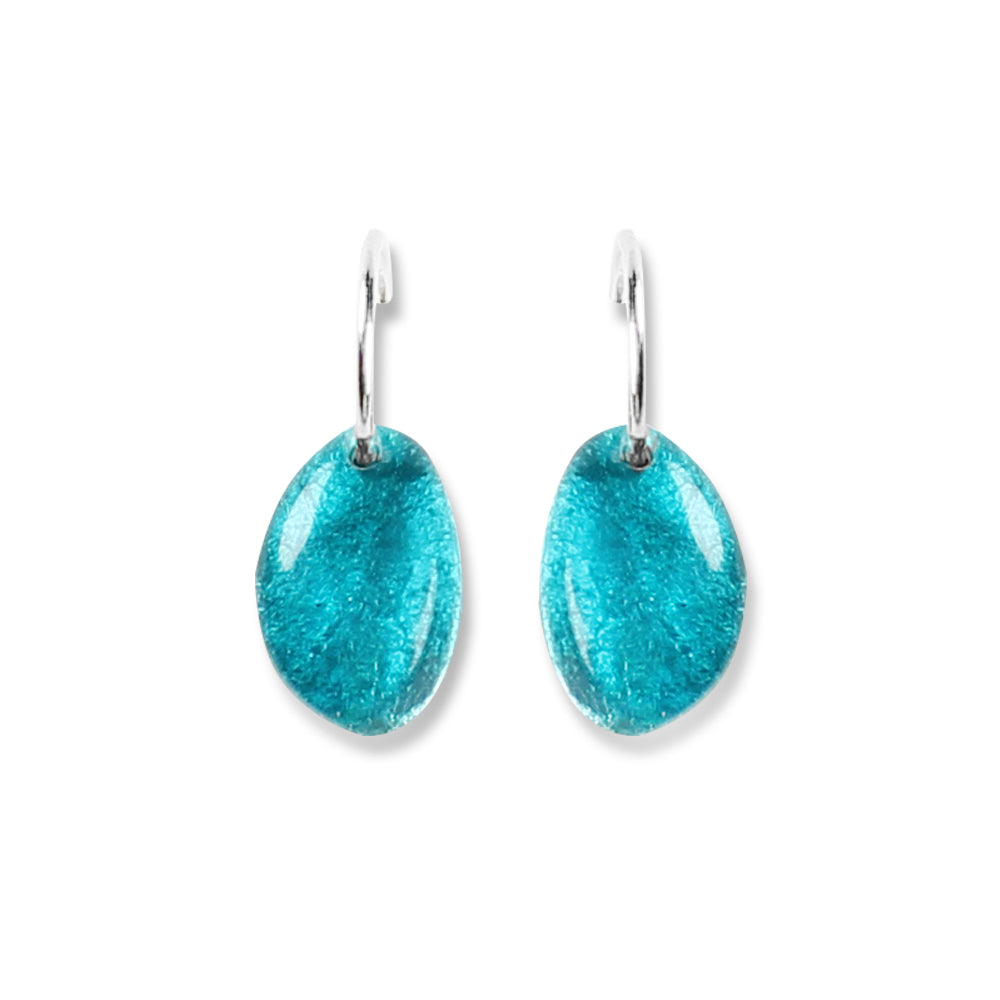 Jade Pebble Creole Earrings