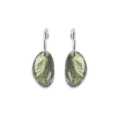 Moss Pebble Creole Earrings