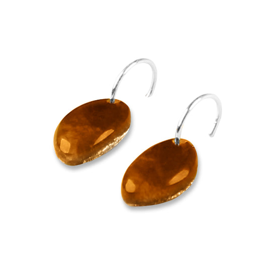 Mustard Pebble Creole Earrings