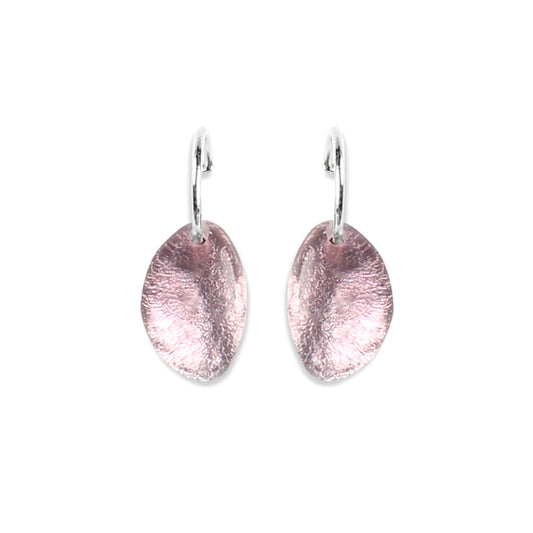Rose Pebble Creole Earrings