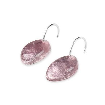 Rose Pebble Creole Earrings