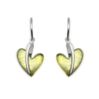 Pear Lollipop Heart Double Sided Creole Earrings