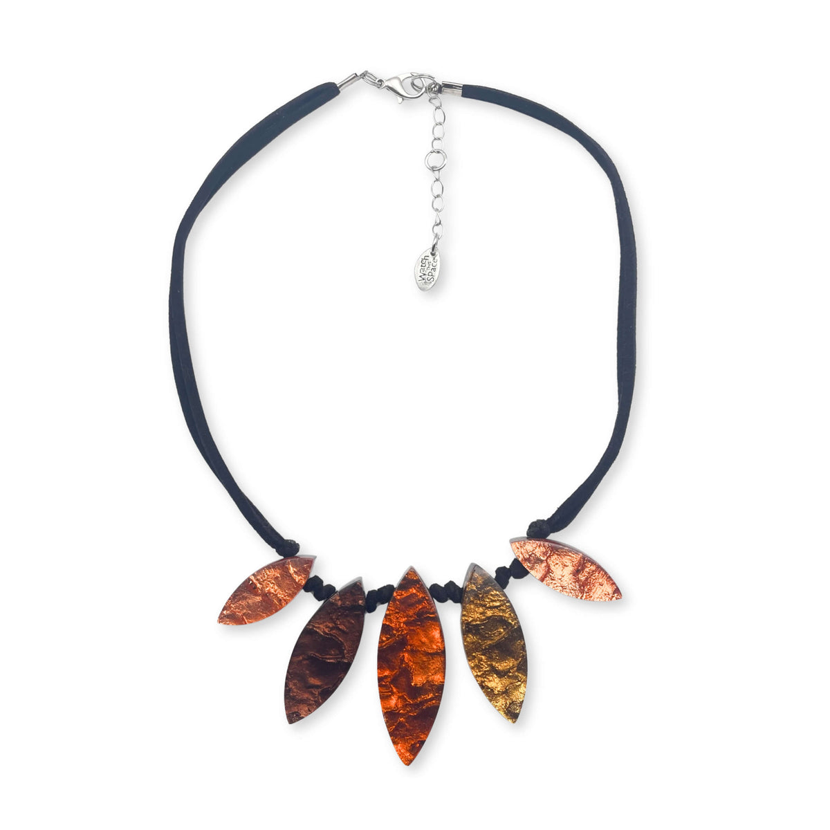 Pumpkin Tribal Leaf Necklace
