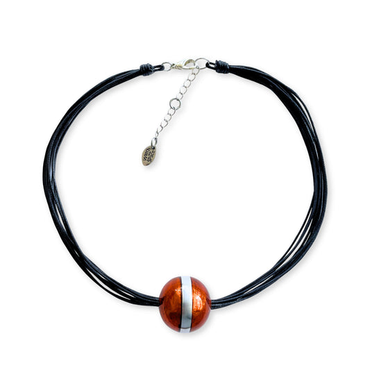 Orange Aluminium Ball Pendant