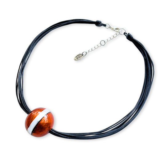 Orange Aluminium Ball Pendant