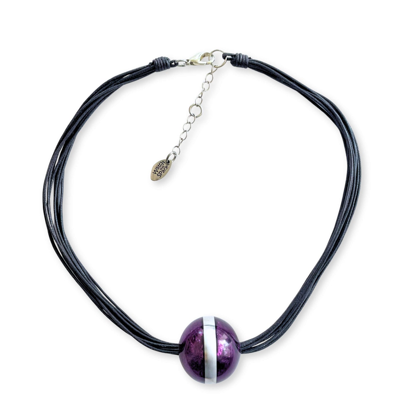 Purple Aluminium Ball Pendant