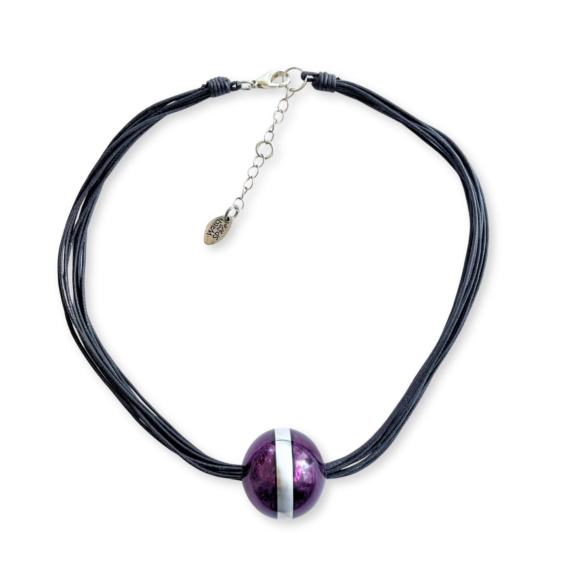 Purple Aluminium Ball Pendant