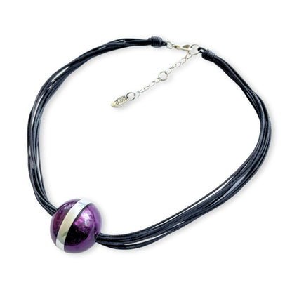Purple Aluminium Ball Pendant