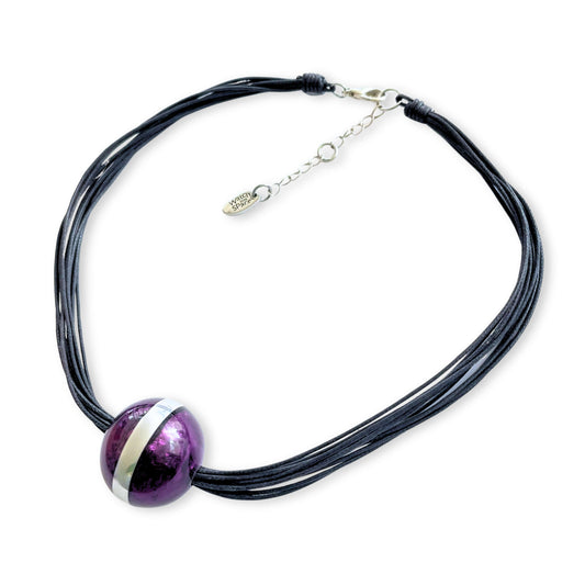 Purple Aluminium Ball Pendant