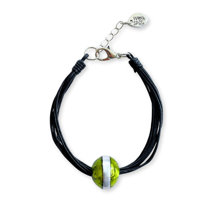 Green Aluminium Ball Bracelet