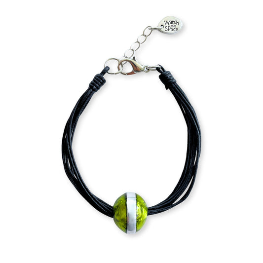 Green Aluminium Ball Bracelet