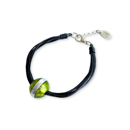 Green Aluminium Ball Bracelet