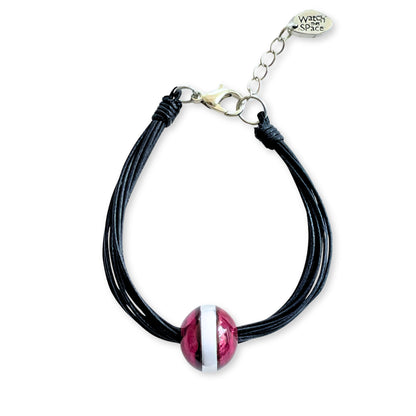 Pink Aluminium Ball Bracelet