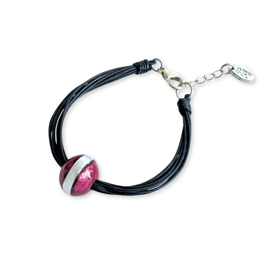 Pink Aluminium Ball Bracelet