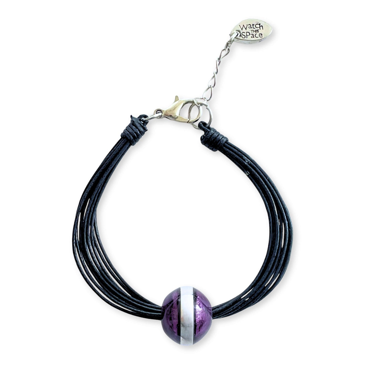 Purple Aluminium Ball Bracelet