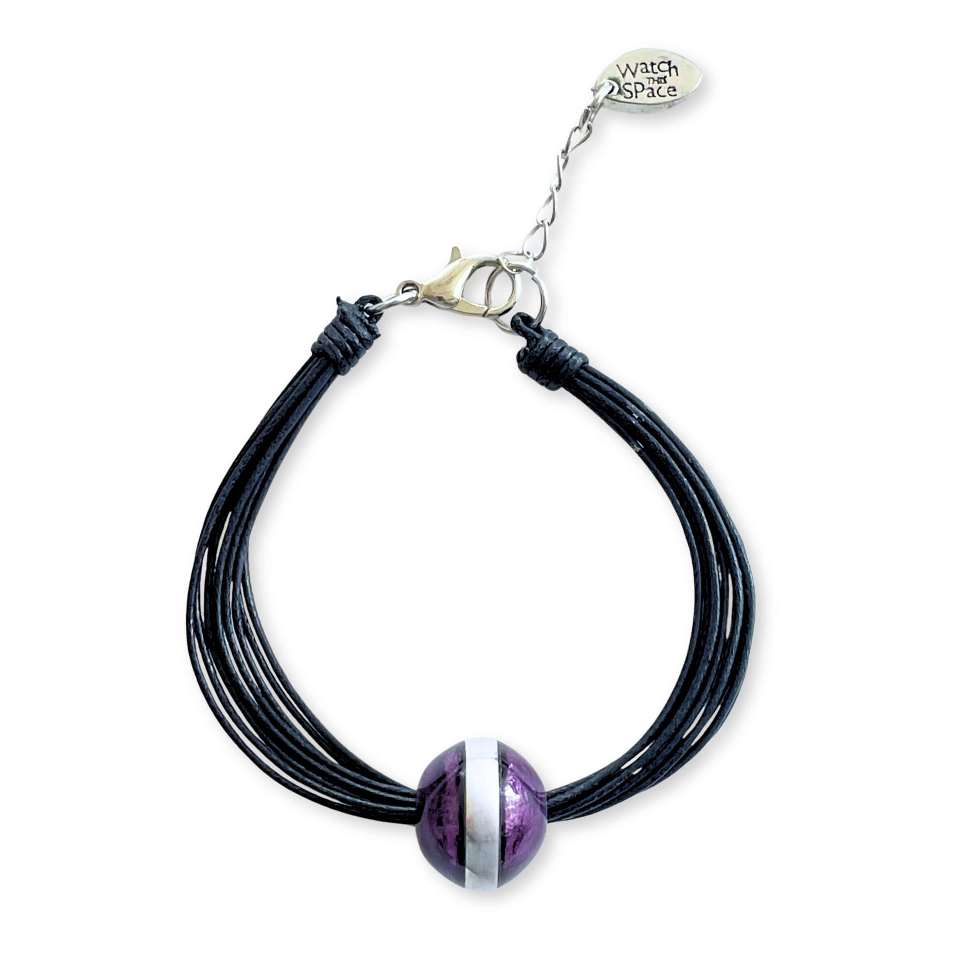 Purple Aluminium Ball Bracelet