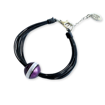 Purple Aluminium Ball Bracelet