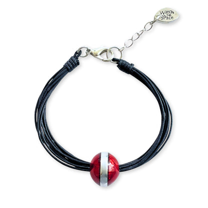 Red Aluminium Ball Bracelet