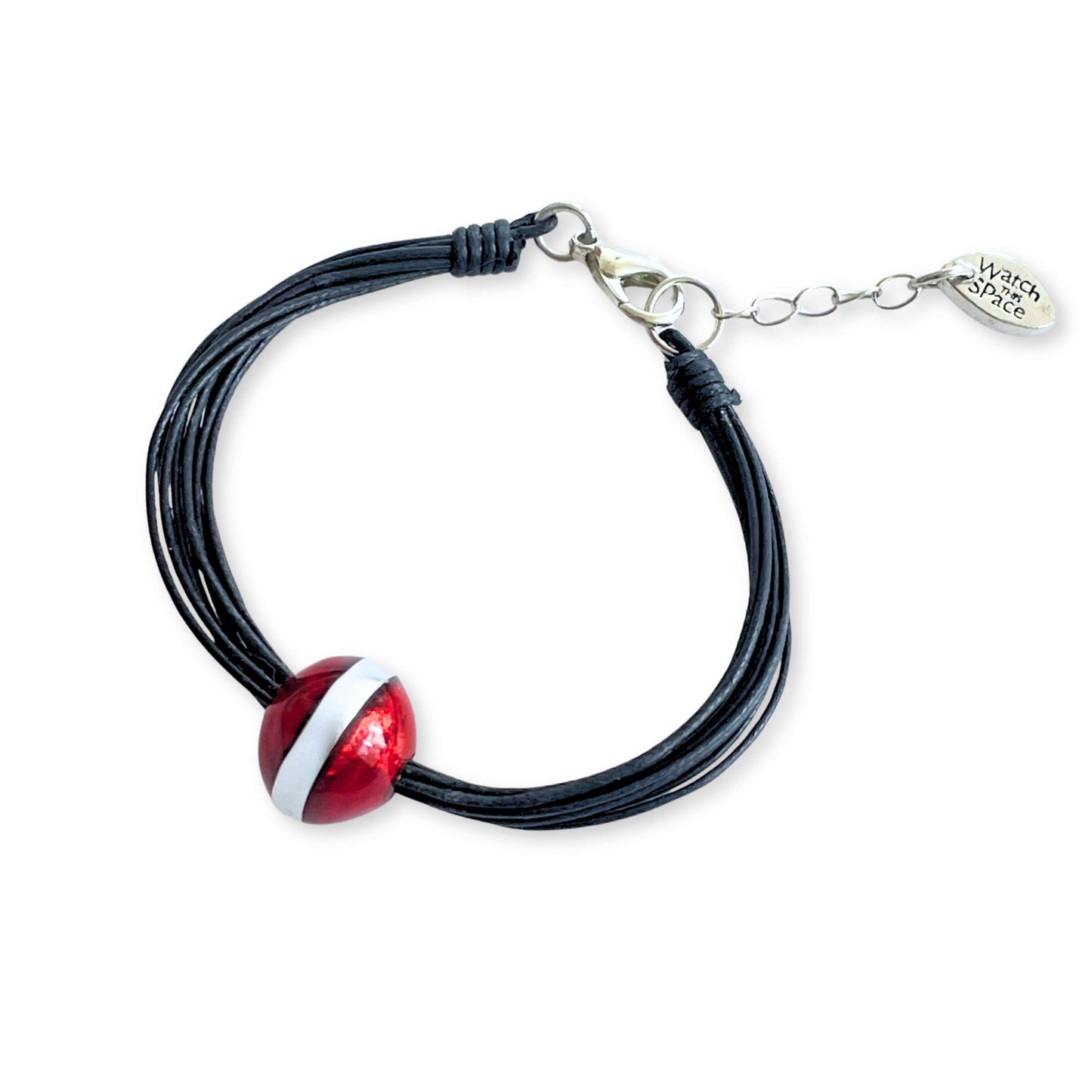 Red Aluminium Ball Bracelet