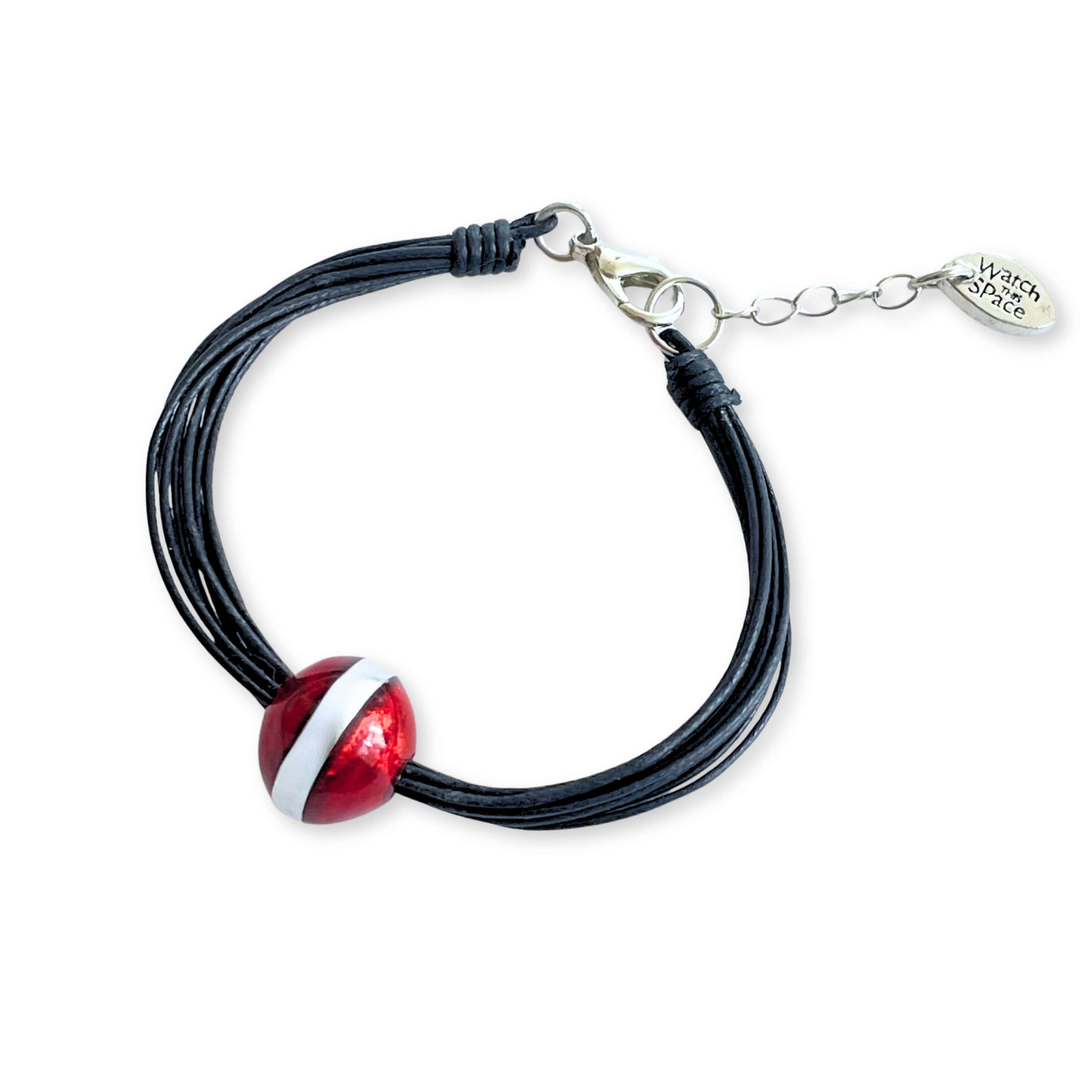 Red Aluminium Ball Bracelet