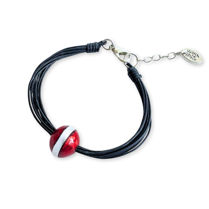 Red Aluminium Ball Bracelet