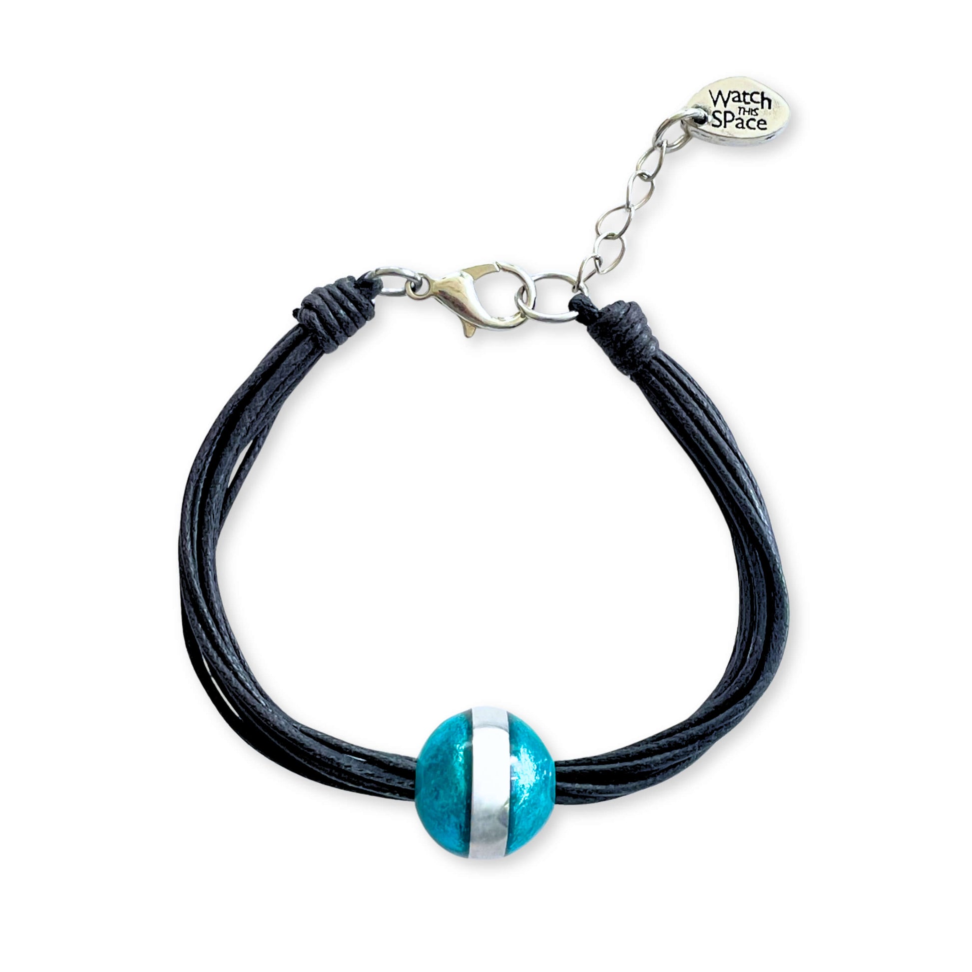 Teal Aluminium Ball Bracelet