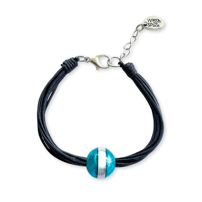Teal Aluminium Ball Bracelet