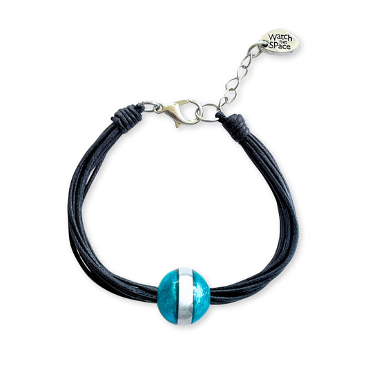Teal Aluminium Ball Bracelet