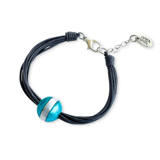 Teal Aluminium Ball Bracelet