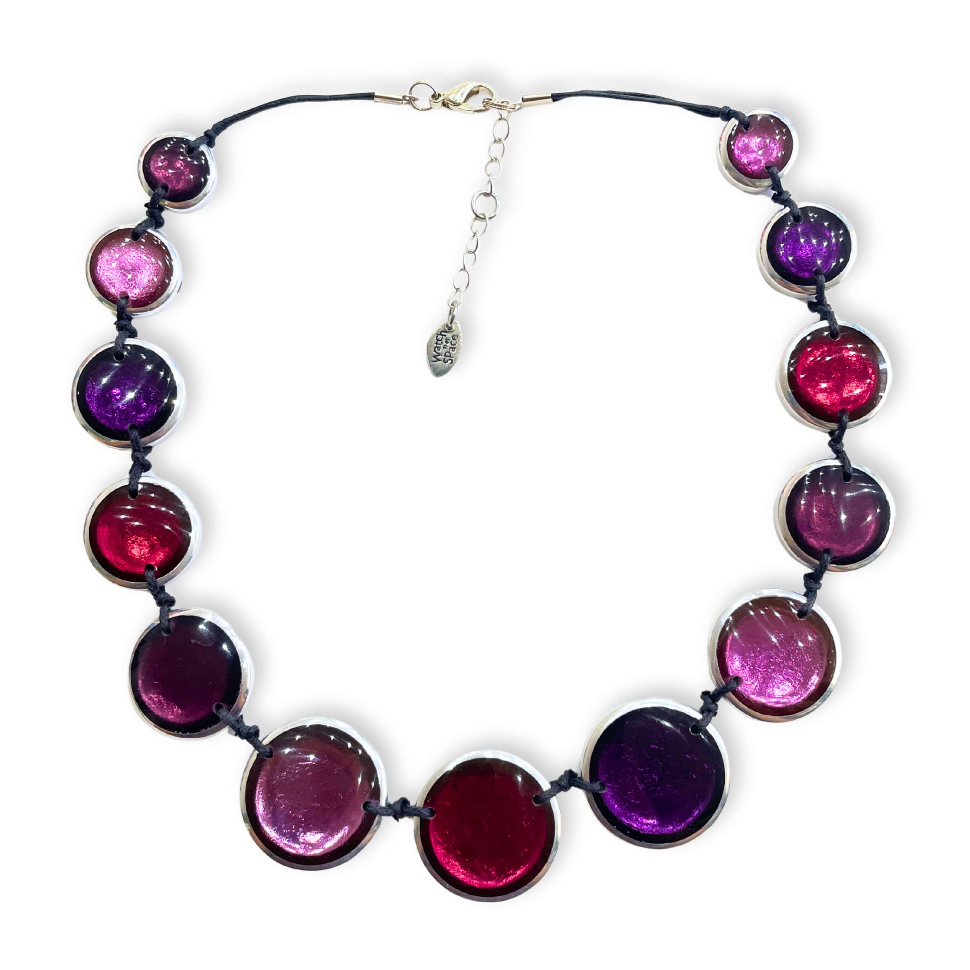 Blackberry Aluminium Pebble Necklace