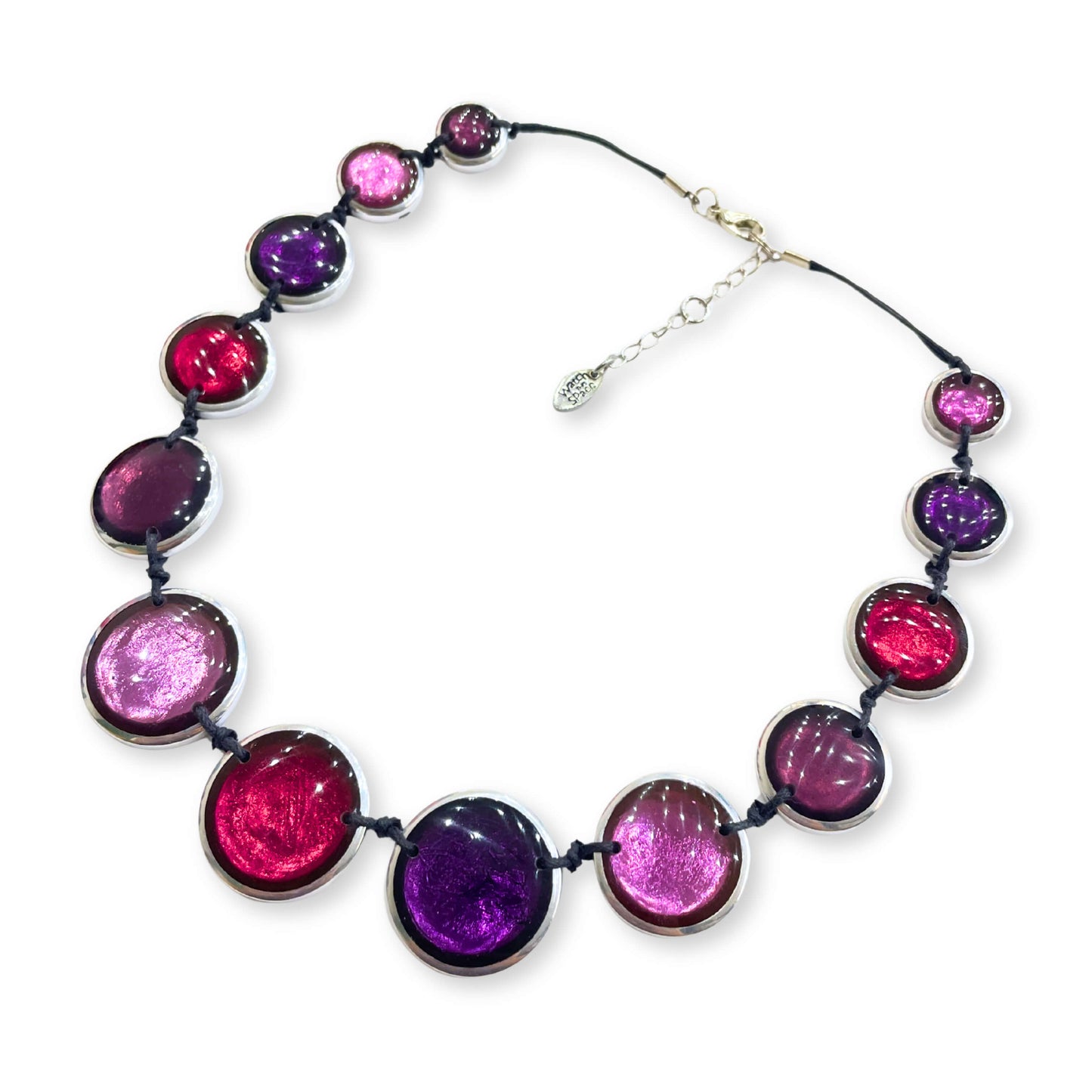Blackberry Aluminium Pebble Necklace