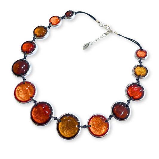 Pumpkin Aluminium Pebble Necklace