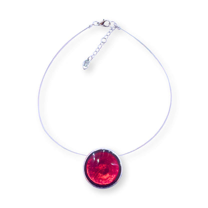 Pink Aluminium Pebble Single Pendant