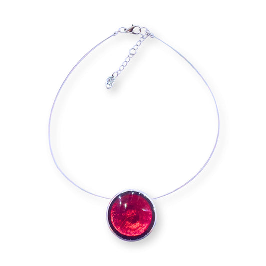 Pink Aluminium Pebble Single Pendant