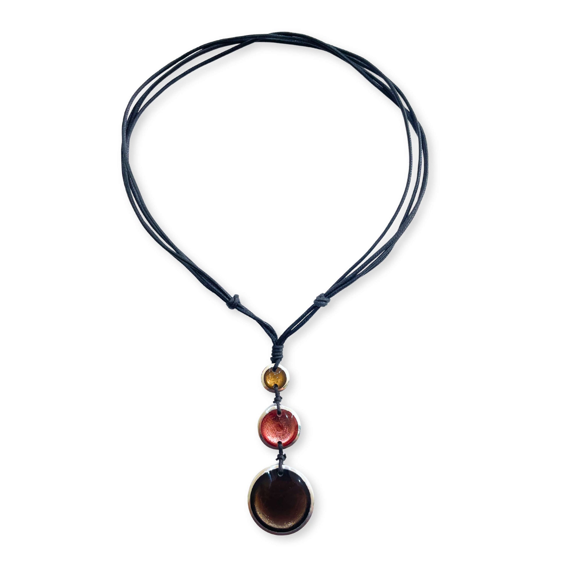 Old Rose Aluminium Pebble 3 Drop Pendant