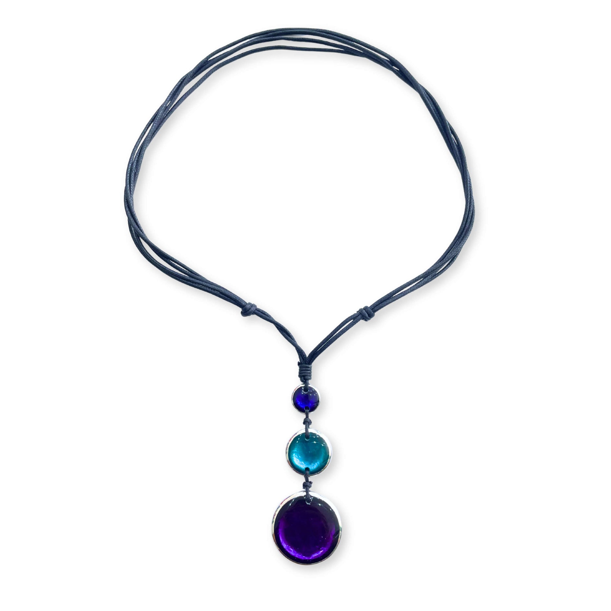 Peacock Aluminium Pebble 3 Drop Pendant