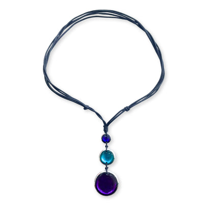 Peacock Aluminium Pebble 3 Drop Pendant