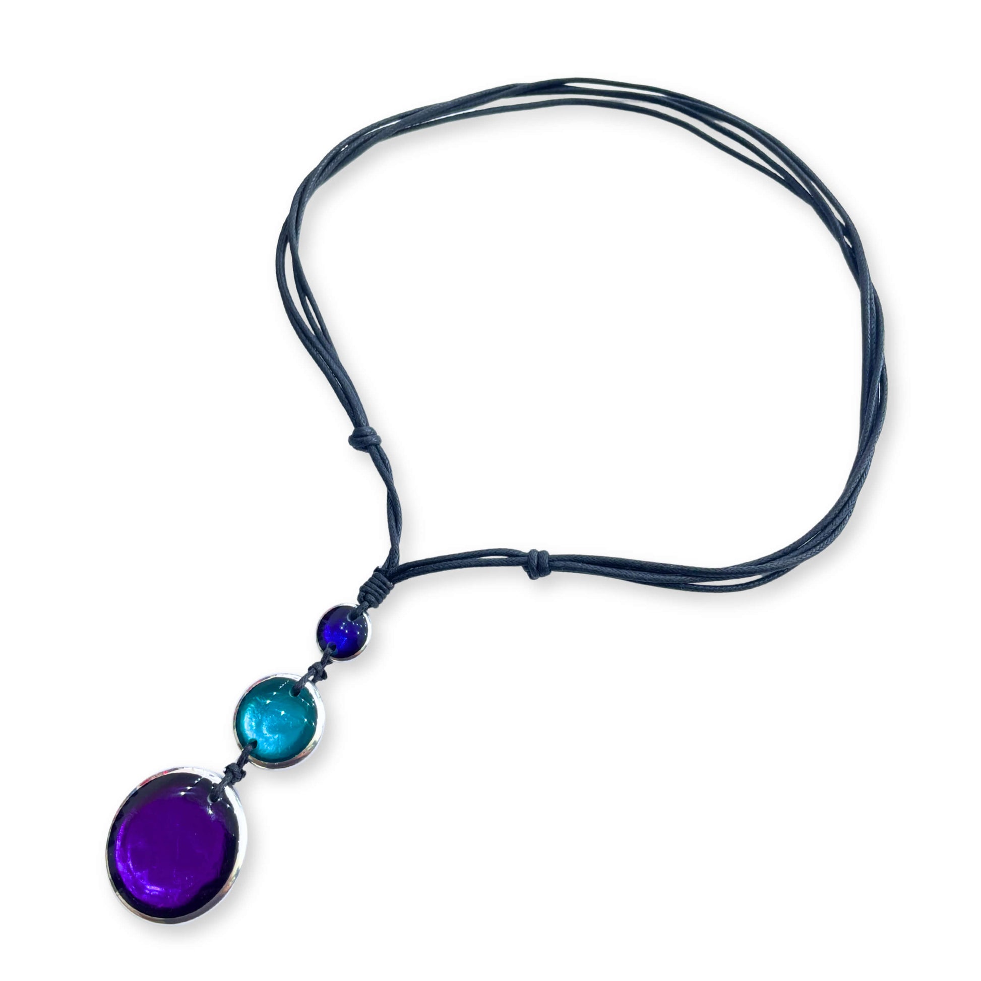 Peacock Aluminium Pebble 3 Drop Pendant