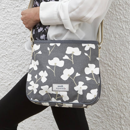 Grey Blossom Messenger Bag | The Jewellery Stop