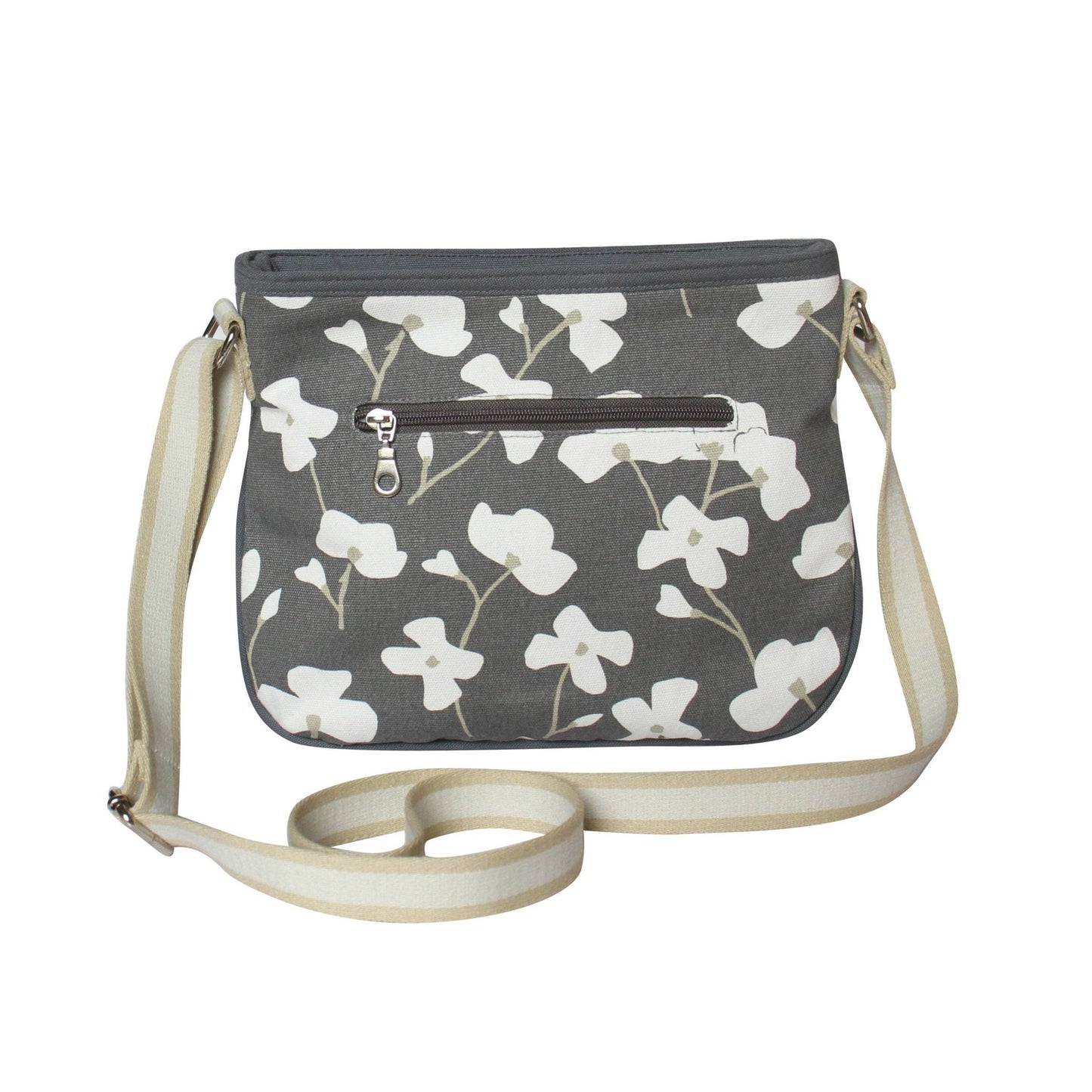 Grey Blossom Messenger Bag | The Jewellery Stop