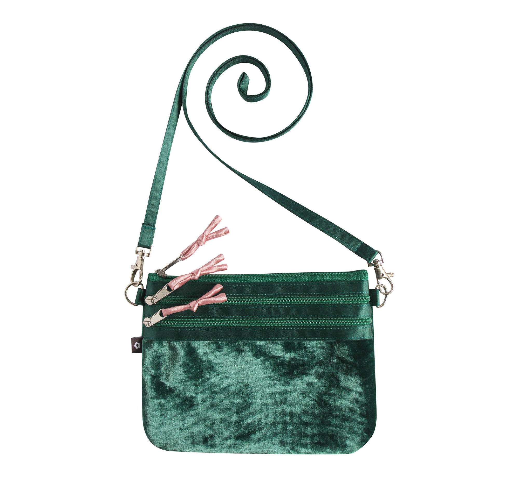 Emerald Velvet Pouch Bag
