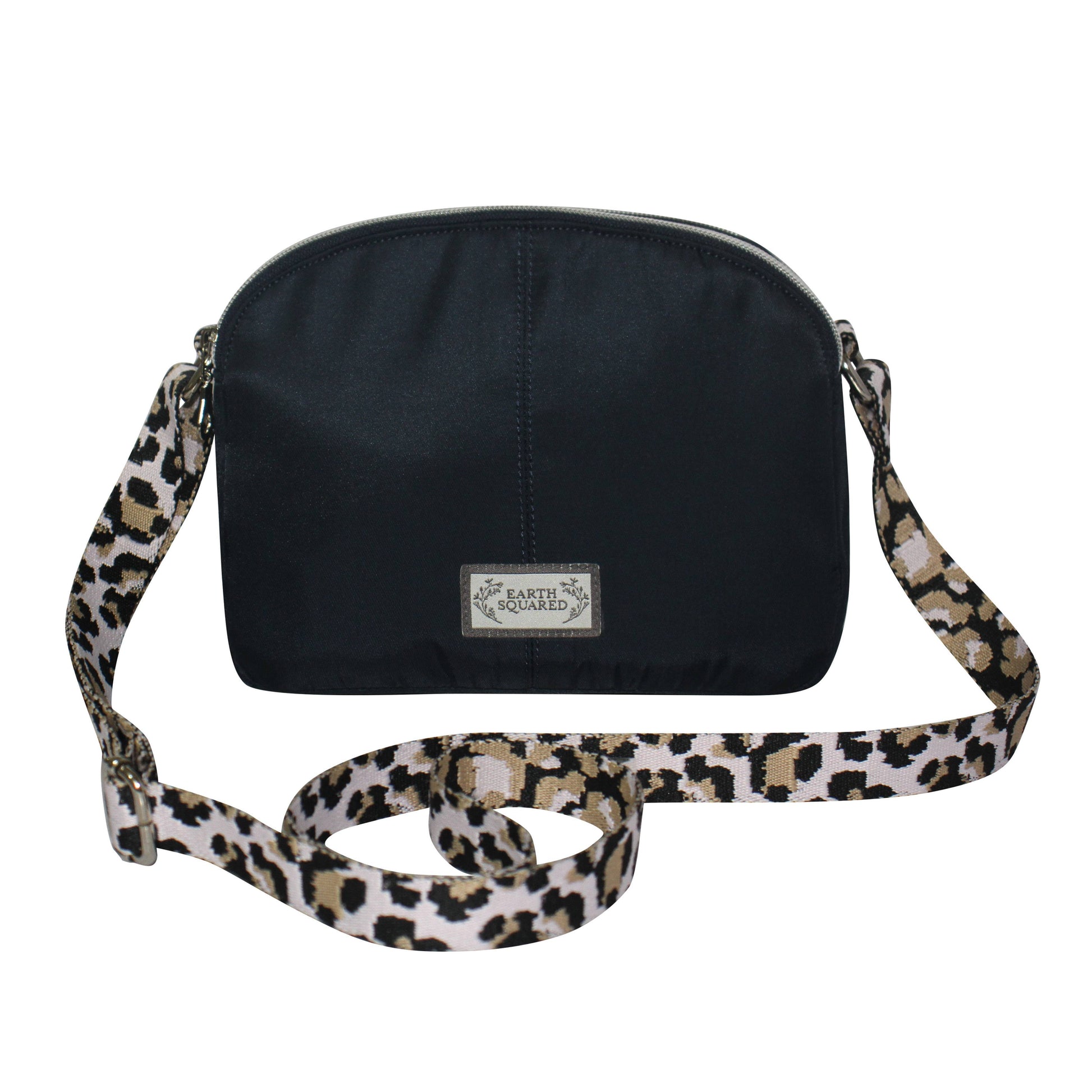Black Leopard Voyage Halfmoon Bag