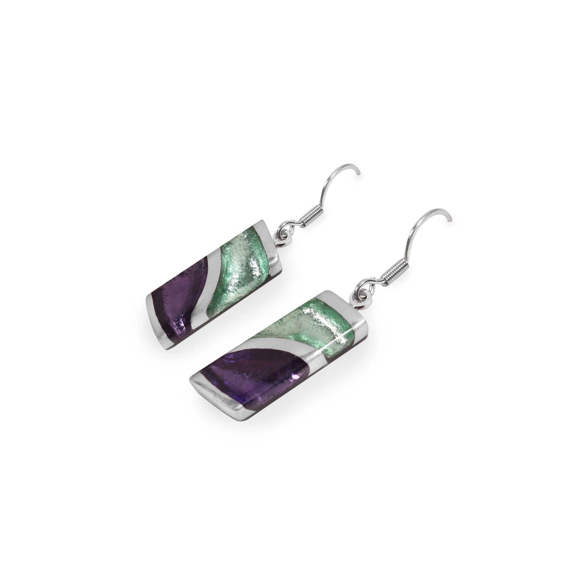 Bluebell Lava Shiny Fish Hook Earrings | The Jewellery Stop