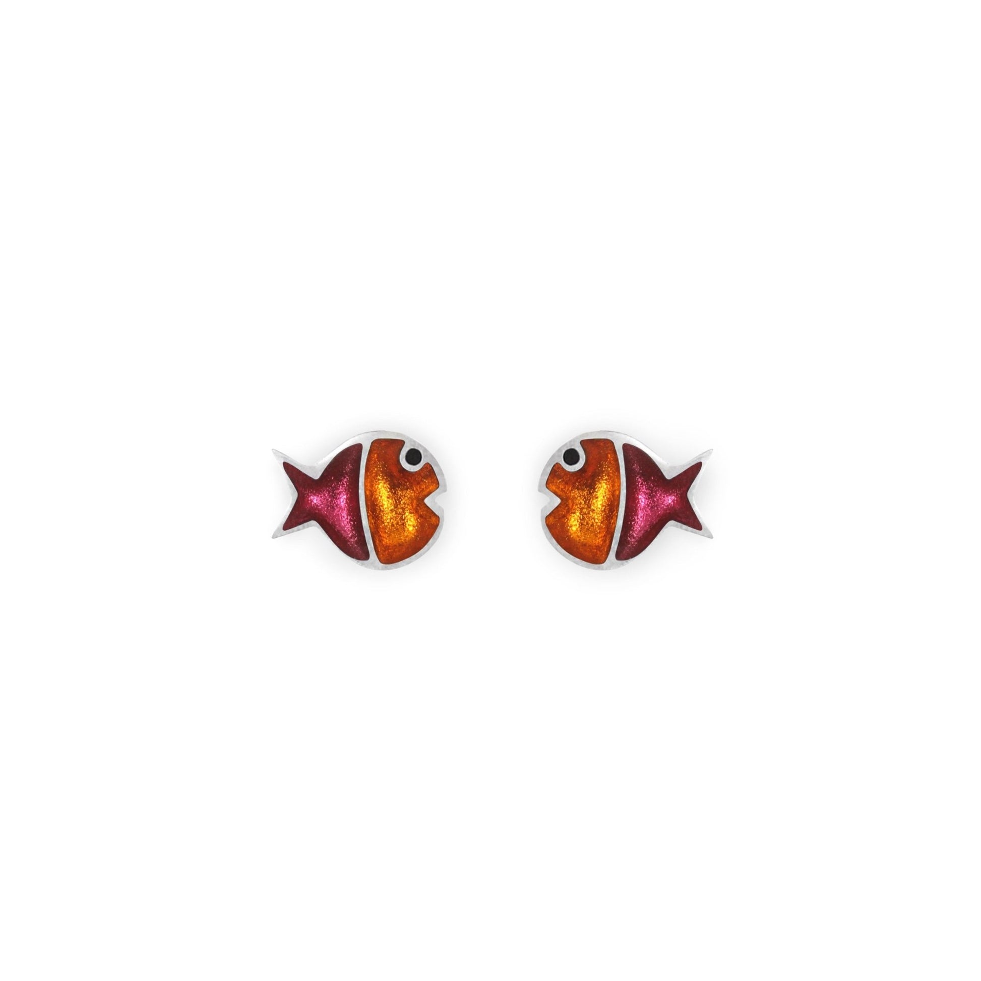 St Tropez Bubble Fish Stripe Shiny Stud Earrings | The Jewellery Stop