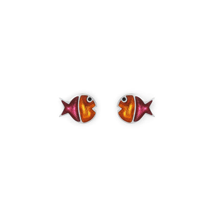 St Tropez Bubble Fish Stripe Shiny Stud Earrings | The Jewellery Stop
