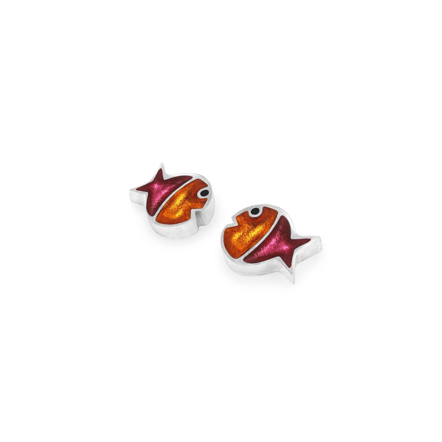 St Tropez Bubble Fish Stripe Shiny Stud Earrings | The Jewellery Stop
