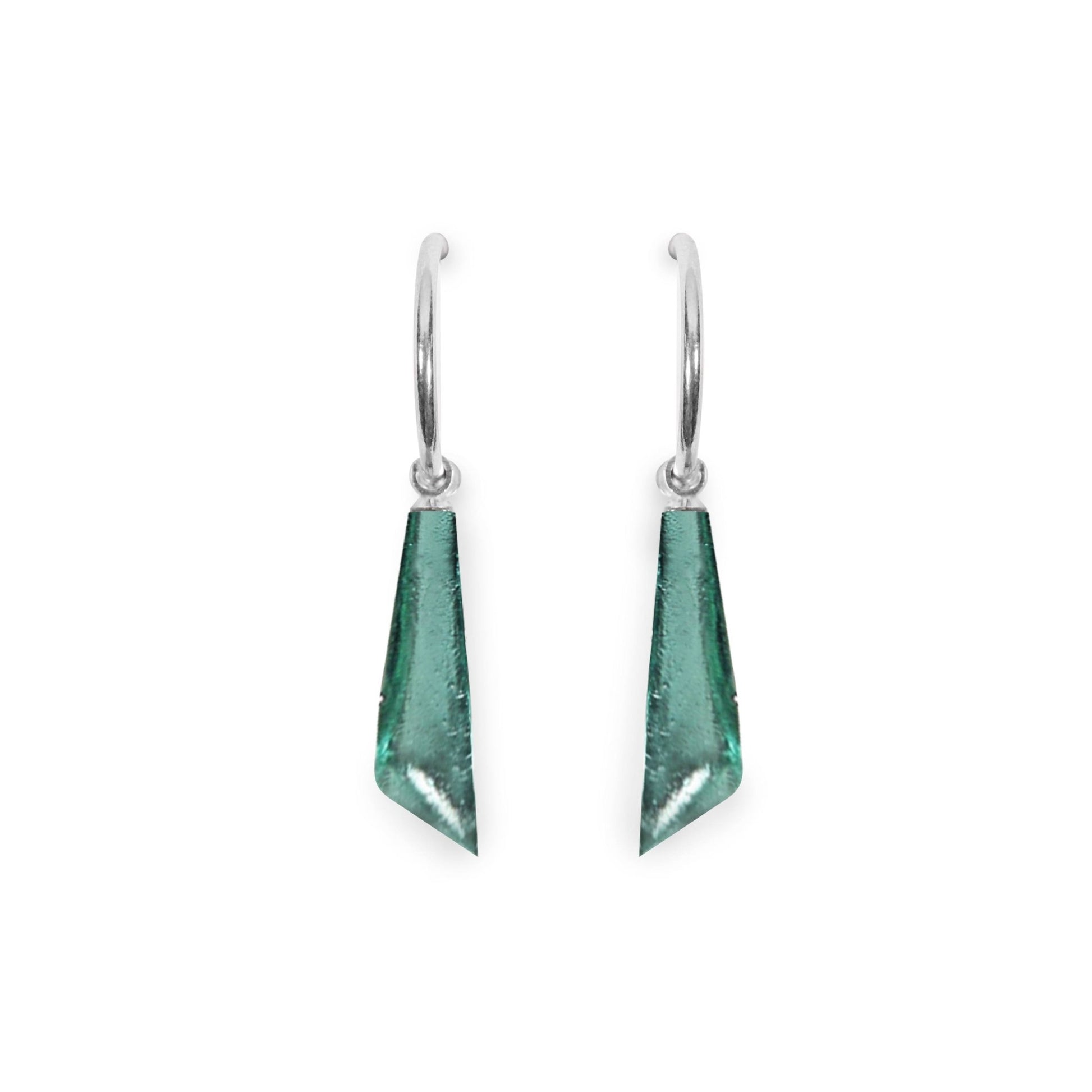 Bluebell Icicle Shiny Short Creole Earrings | The Jewellery Stop