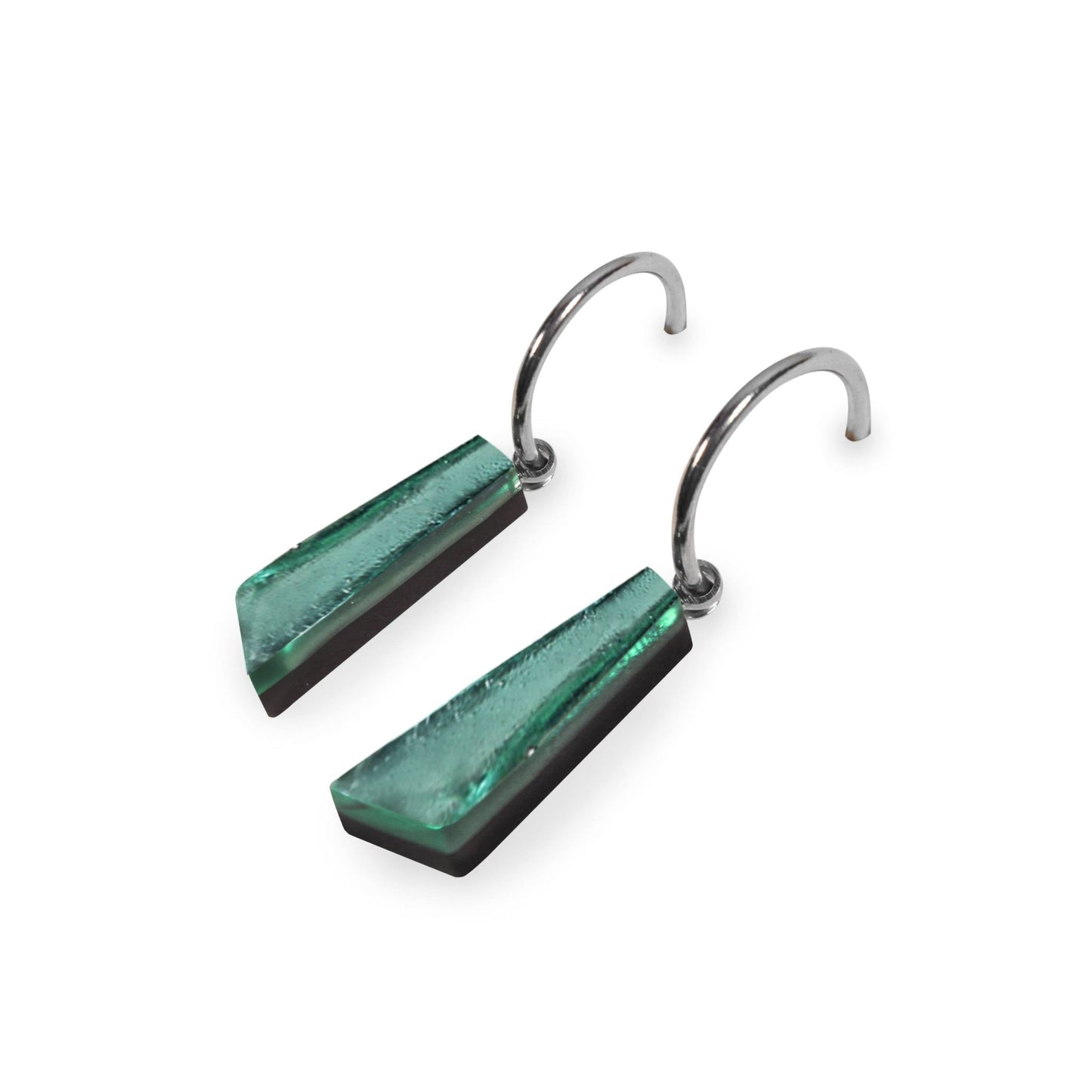 Bluebell Icicle Shiny Short Creole Earrings | The Jewellery Stop